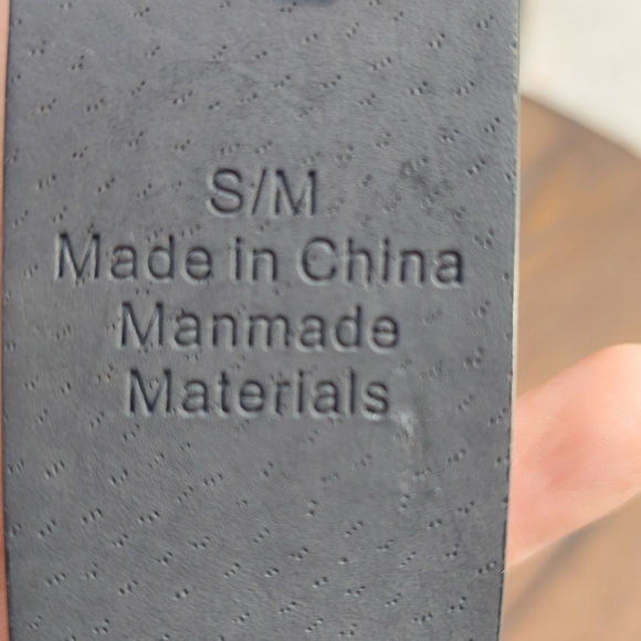 Black Embroidered Belt Silver Buckle Small/Medium 38" Length - Picture 6 of 6